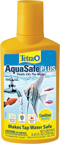 Tetra AquaSafe Plus, 8.45 Ounces, aquarium Water Conditioner And Dechlorinator by Tetra