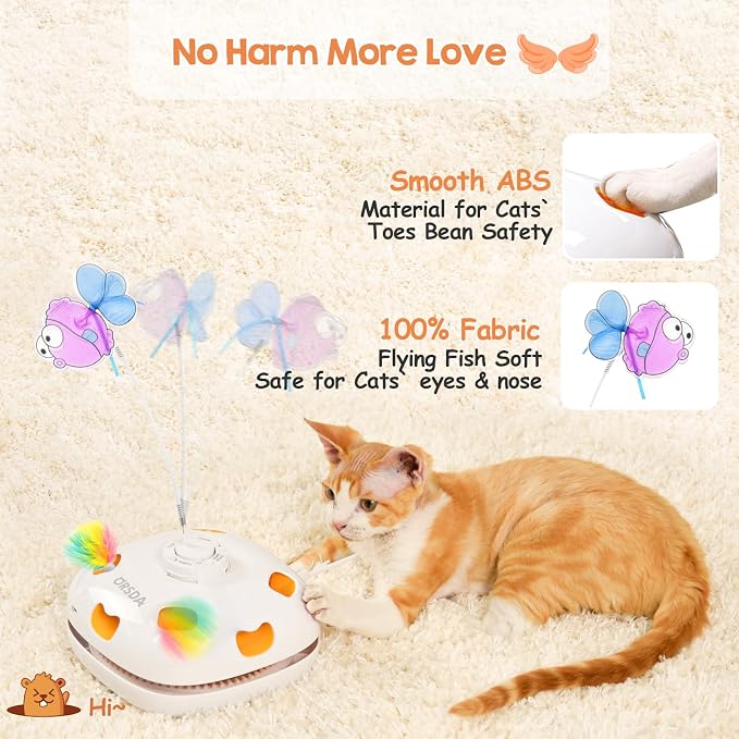 ORSDA Cat Toys for Indoor Cats, 5 in 1 Interactive Automatic Kitten Toys - Image 5