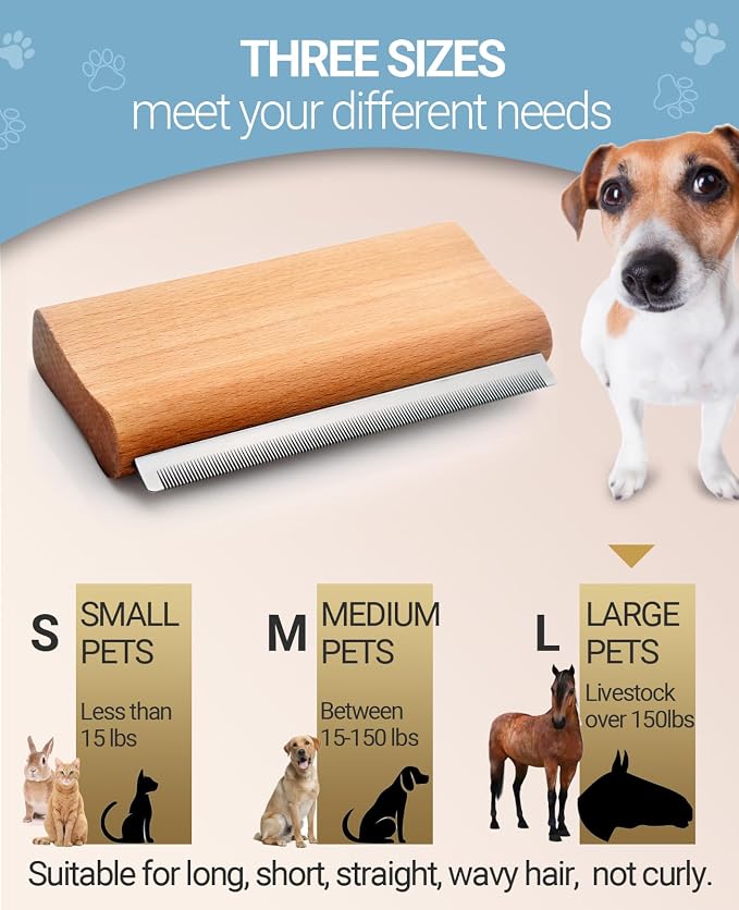 Dog Brush for Shedding | Pet Hair Removal Tool, Cat Grooming Supplies, - Image 3