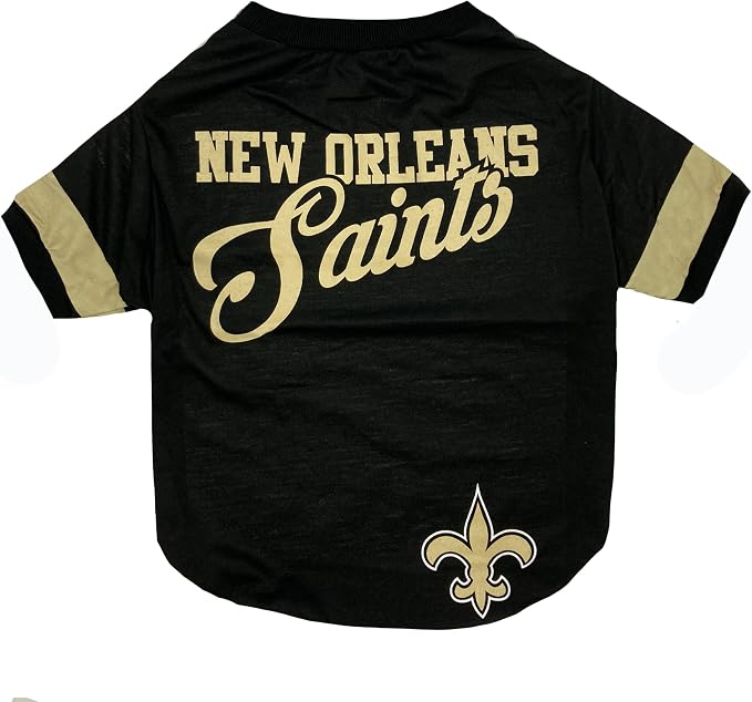 NFL New Orleans Saints T-Shirt for Dogs & Cats, Large. Football Dog Shirt for - Image 3
