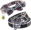 Yizepet Dog Collar and Leash Set-Plaid Puppy Collar by Yizepet