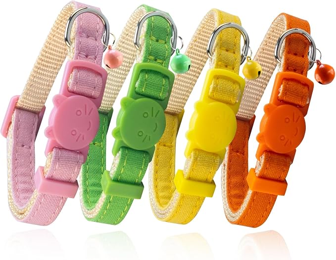 Yizepet Cat Collars with Bells, Breakaway Kitten Collar, Cute Kitty Collar - Image 2