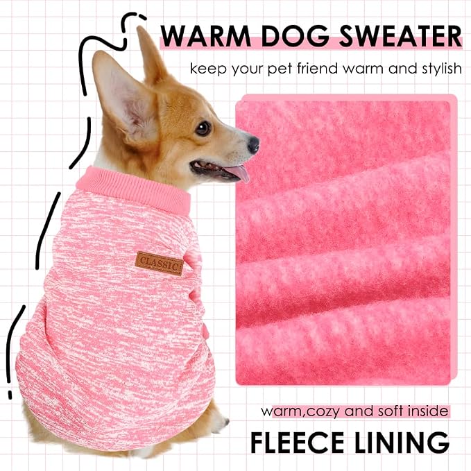 1 Pc Dog Sweaters for Small Dogs Girl Boy Winter Fleece Clothes Warm Soft Dog - Image 4