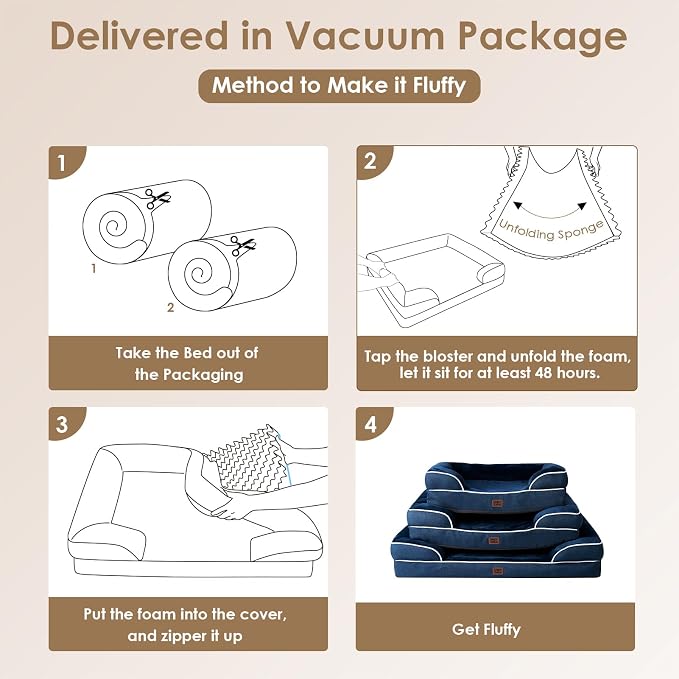 EHEYCIGA Orthopedic XL Dog Beds, Waterproof Memory Foam Dog Bed - Image 7