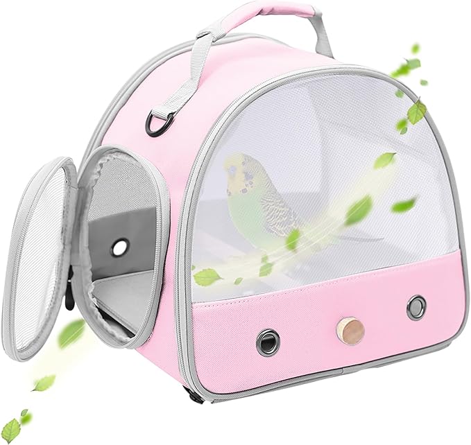 Bird Carrier, Portable Small Bird Parrot Parakeet Carrier by halinfer