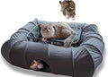 XxingSheep 2-Tier Cat Tunnel & Hammock Bed XXL, 4 Cave Shuttle by XxingSheep