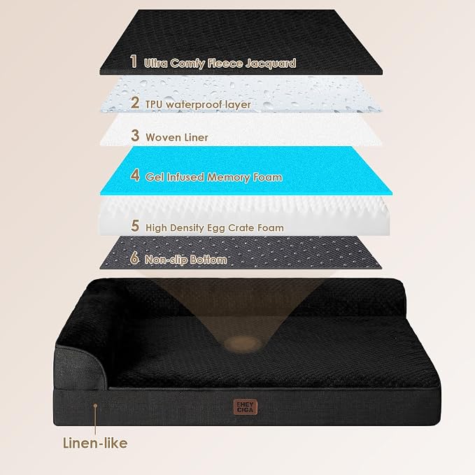 EHEYCIGA XL Dog Bed Memory Foam - Image 5