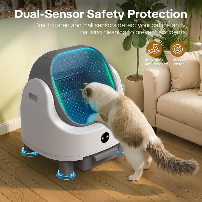 OROLEY Open-Top Automatic Cat Litter Box, Self-Cleaning Litter Box - Image 3