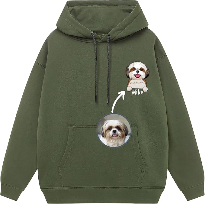 Custom Dog Face Sweatshirt Hoodie T-Shirt, Custom Pet Name, Personalized Pet by Lullbabymall