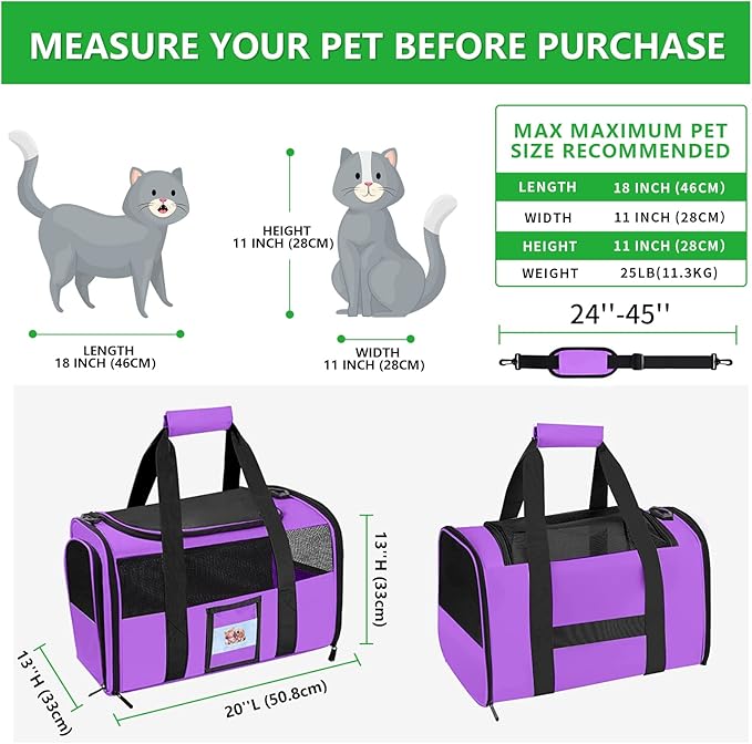 Large Cat Carrier Soft Sided Pet Carriers - Image 2
