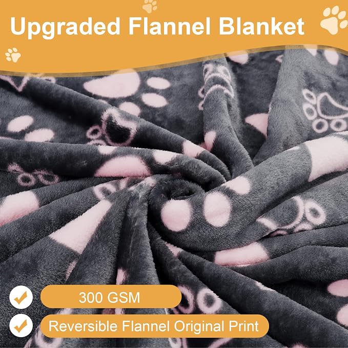 Upgraded Dog Blankets for Large Dogs, Cat Flannel Blankets Washable, - Image 5