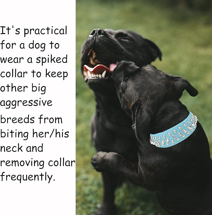 TEEMERRYCA Adjustable PU Leather Spiked Studded Dog Collars - Image 3