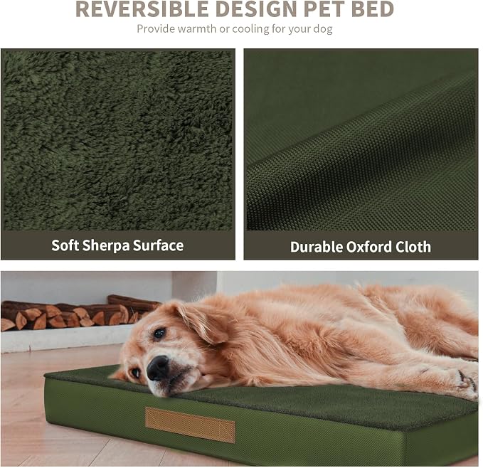 Large Comfy Washable Dog Bed, Orthopedic Egg Crate Foam Dog Crate Mat - Image 7