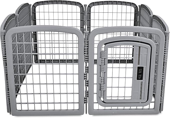 Amazon Basics 8-Panel Octagonal Plastic Dog Playpen, Indoor/Outdoor Pet Fence - Image 3