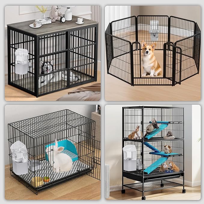 Kenond 50 oz Rabbit Water Dispenser, Gravity Dog Water Bowl Dispenser - Image 5