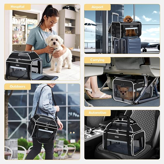 Lekereise Top-Expandable Pet Carrier 18x13x9.5 Inch Southwest Frontier Airline - Image 7