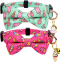2 Pack Cotton Cat Collar with Bow Tie and Bell by Unknown