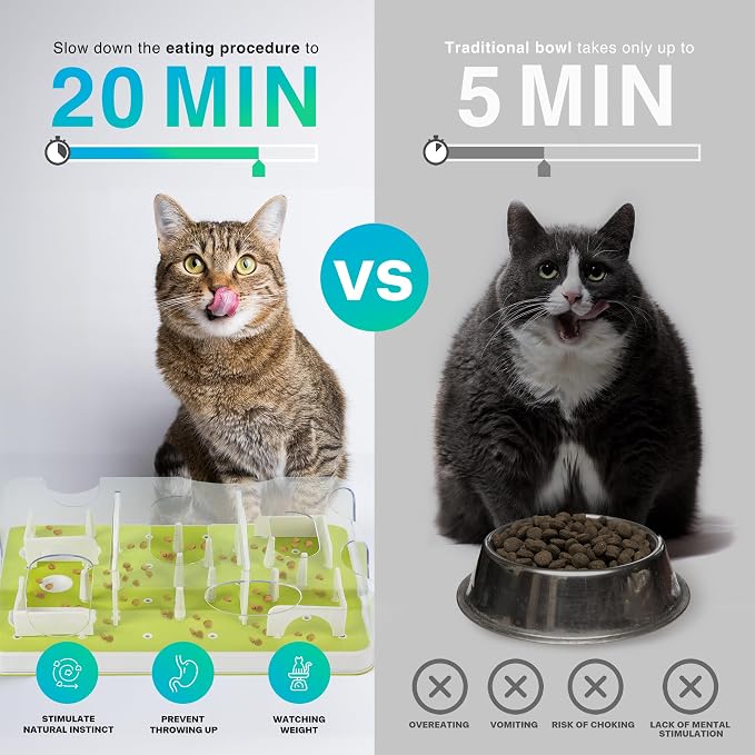 ALL FOR PAWS Interactive Cat Puzzle Feeder & Slow Feed Toy – Mental Stimulation - Image 3