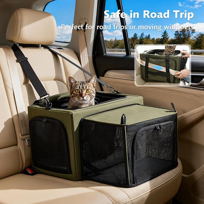 Pecute Cat Carrier Expandable, Stable Pet Carrier - Image 7