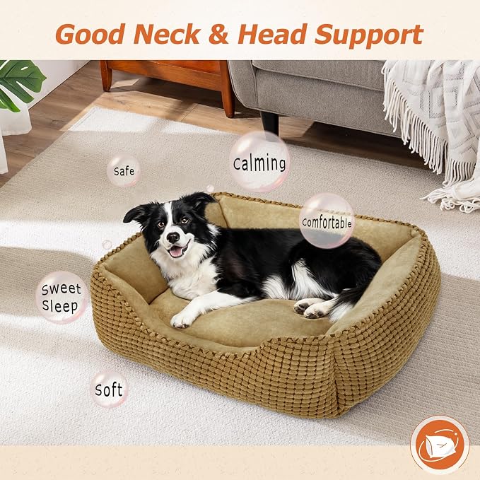 MIXJOY Dog Beds for Medium Dogs Washable, Rectangle Pet Bed Medium Size Dog - Image 5