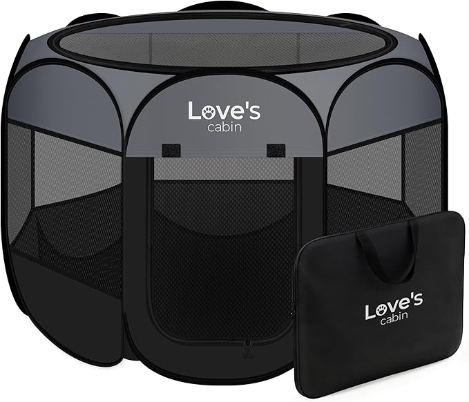 Love's cabin Pet Puppy Dog Playpen, Medium Dog Tent Crates Cage Indoor/Outdoor by Lovescabin