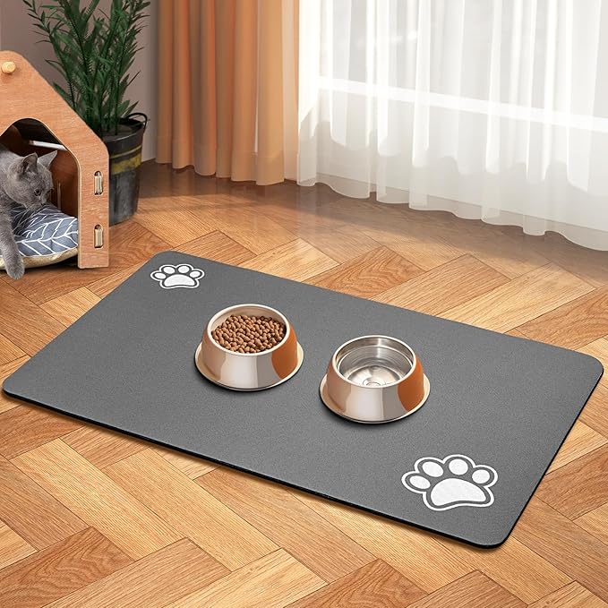Pet Feeding Mat-Absorbent Dog Mat by BLUEAYE