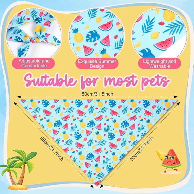 Sweetude 100 Pieces Dog Bandanas Bulk, Bandanas - Image 3