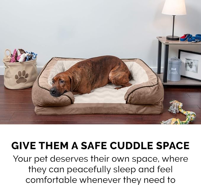 Furhaven Orthopedic Dog Bed for Large/Medium Dogs w/ Removable Bolsters & - Image 11