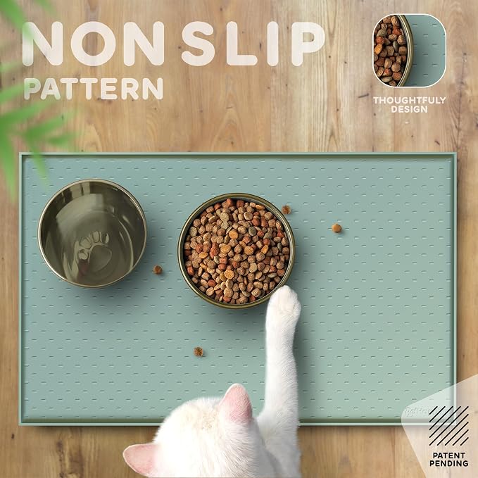 Dog Food Mat - Raised Edges Dogs Mat - Image 4
