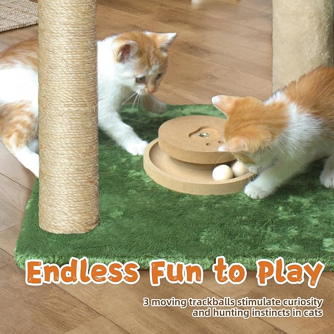 Fantasreen Cat Scratching Post 28 Inches Small Cat Tree Tower - Image 3