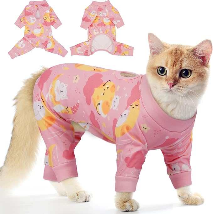 PUMYPOREITY Cat Recovery Suit, Stops Wound Licking After Surgery, Sticky Hair by PUMYPOREITY