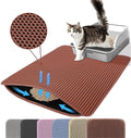 Small Cat Litter Mat, 20x14’’ Double Layer Honeycomb Cat Litter Box Mat by Petinstinct