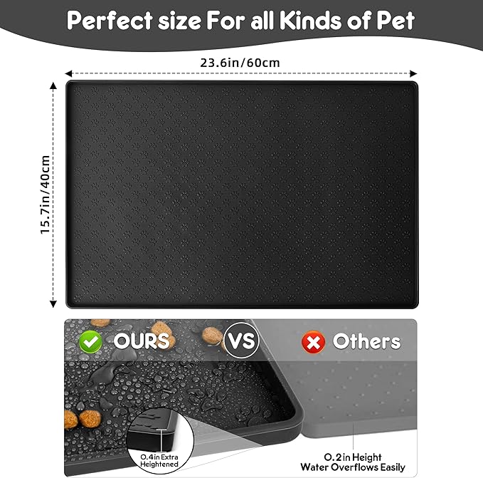Silicone Dog Dish Mat for Food and Water - Image 2