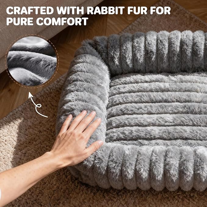 Cat Beds for Indoor Cats, Square Self Warming Cat Bed Orthopedic Pet Bed - Image 7
