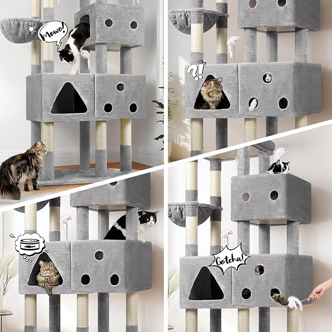 Globlazer Extra Large Cat Tower, 81-inch Tall Cat Tree - Image 2