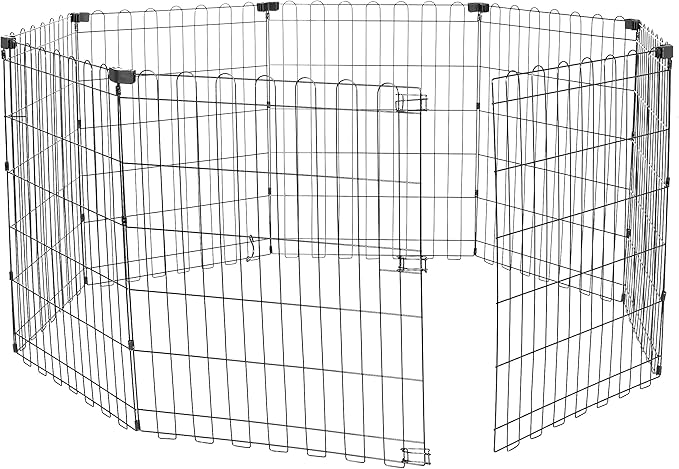 Amazon Basics Foldable Octagonal Metal Exercise Dog Playpen by AmazonBasics
