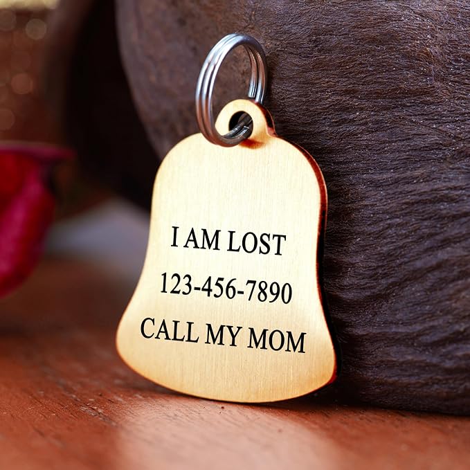 Ultra Joys Cat ID Tag Personalized Pet Tags, Durable Stainless Steel Small Pet - Image 3