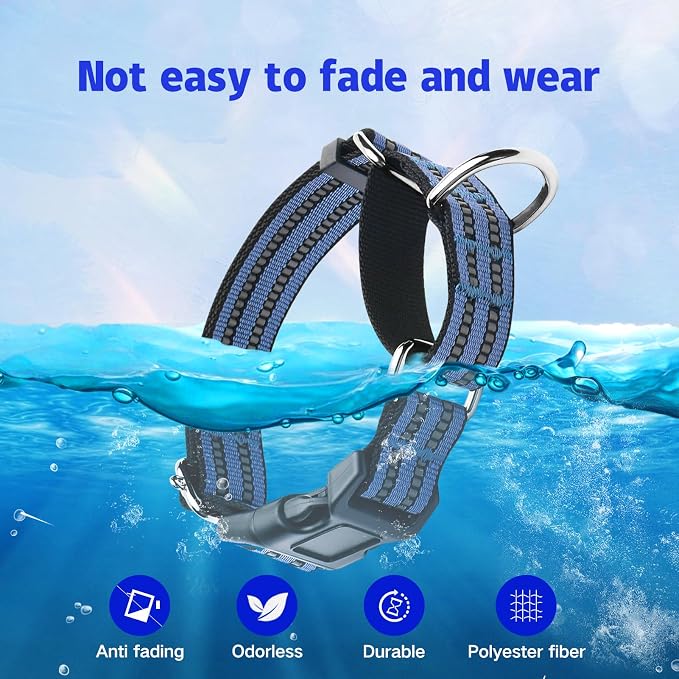Martingale Dog Collar, Adjustable Nylon Reflective Collar - Image 6