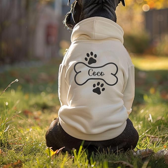 Personalized Name Dog Hoodie, Embroidered Hoodies Pets Name, Custom Pet Memorial - Image 3