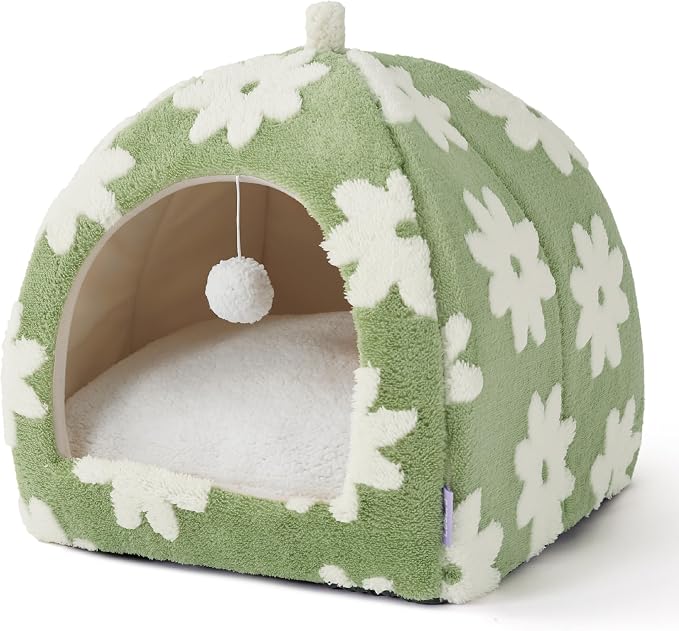 Lesure Cute Cat Beds for Indoor Cats - 2 in 1 Large Cat Cave Bed - Image 7