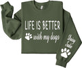 Custom Dog Mom Shirt for Women Pet Ears Sweatshirt by CustomUnique