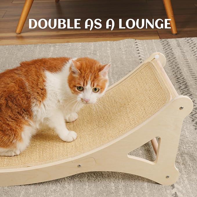 PETKARAY Curved Cat Scratcher, Sisal Kitty Scratching Ramp, L Shape Scratch Pad - Image 7