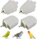 4Pcs Bird Beak Grinding Stone, Bird Perches Calcium Parrot Perch Stand Parrot by JINJUMEI