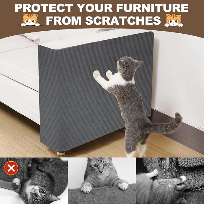 Cat Scratch Furniture Protector, 23.6"x15.8" Cat Scratching Mat, Trimmable - Image 4