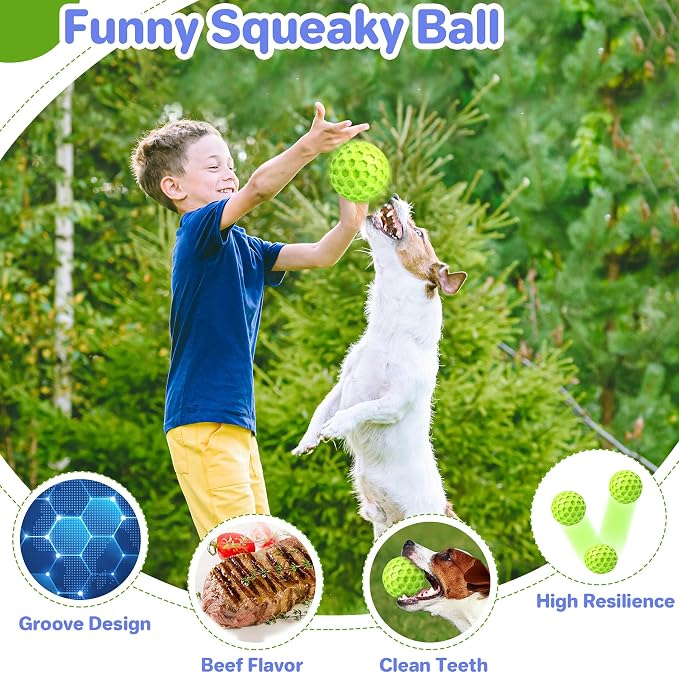 Interactive Squeaky Dog Balls Puppy Toys, Dog Toys - Image 4