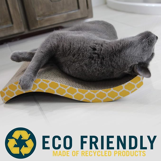 Our Pets OurPets The Wave Curved Catnip Cat Scratcher - Image 4