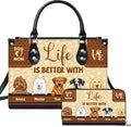 Personalized Pet Mom Leather Handbag – Custom Name Dog Cat Photo Purse by Encycom