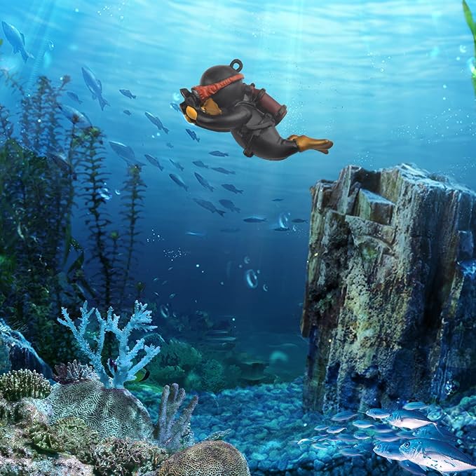 onesimcr Floating Fish Tank Decorations, Aquarium Decorations, Lovely Diver - Image 8