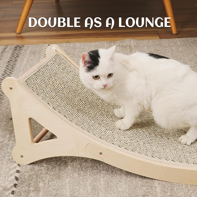 PETKARAY Curved Cat Scratcher, Sisal Kitty Scratching Ramp, L Shape Scratch Pad - Image 7