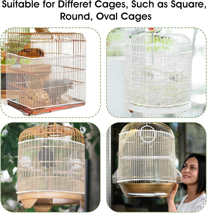 Sibba Bird Cage Seed Catcher Airy Gauze Guard Catcher Parrot Nylon Mesh Net - Image 3
